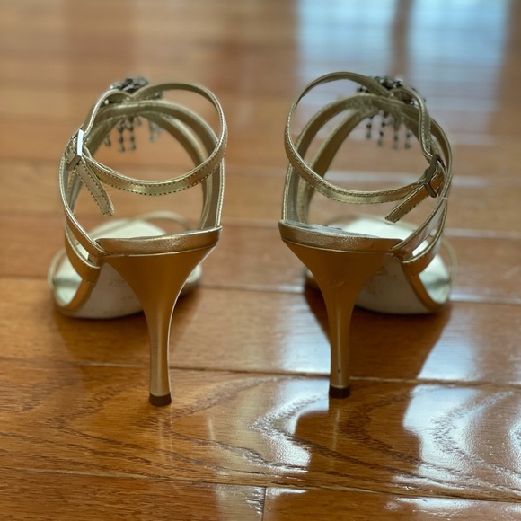 Aldo Gold Rhinestone Jeweled Stiletto - Size 6.5 - Picture 7 of 11